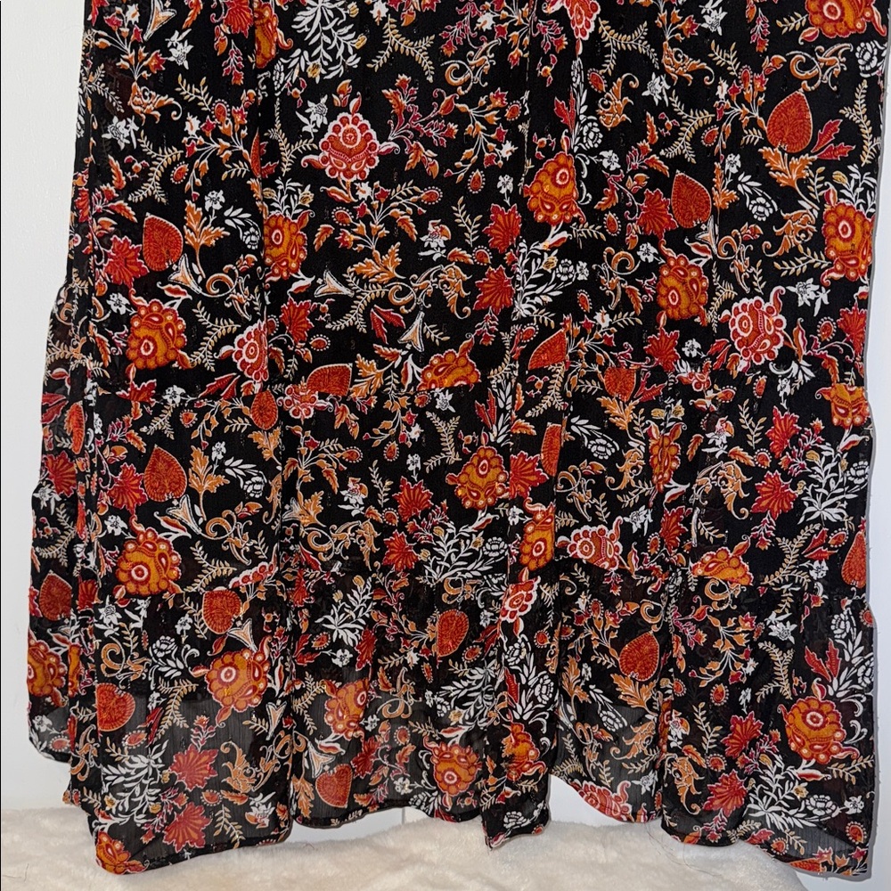 Cloth & Portrait Boho Maxi Dress w Ruffle Hem & Flutter Sleeve Women’s XXL 2X - Picture 10 of 12